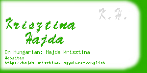 krisztina hajda business card